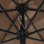 vidaXL Parasol de jardin et mât en aluminium 270x246 cm Taupe