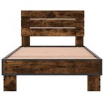 vidaXL Cadre de lit sans matelas chêne fumé 90x190 cm