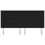 vidaXL Tête de Lit LED avec des lumières à LED Noir 200 cm tissu