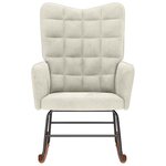 vidaXL Chaise à bascule Crème Velours