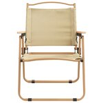 vidaXL Chaises de camping lot de 2 Beige 54x55x78 cm Tissu Oxford