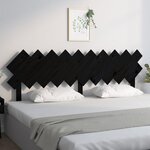vidaXL Tête de lit Noir 196x3x80 5 cm Bois massif de pin
