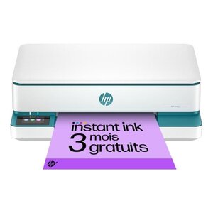 Imprimante tout-en-un HP Envy 6122e Jet d'encre couleur - Copie Scan - 3 mois d'Instant ink inclus avec HP+
