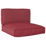 vidaXL Set de coussins de palette 2 Pièces Rouge bordeaux 80 x 80 x 12 cm