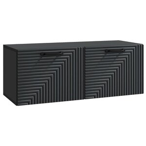 vidaXL Meuble TV mural Noir 78 5 x 31 x 30 cm Bois d'ingénierie