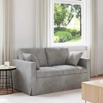 vidaXL Canapé Gris clair 138 x 78 x 80 cm Velours