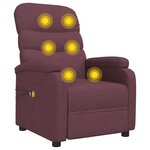 vidaXL Fauteuil électrique de massage Violet Tissu