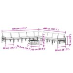 vidaXL Ensemble de canapé de jardin 10 Pièces Anthracite Acier