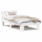 vidaXL Cadre de lit Blanc 90 x 190 cm Bois massif en pin