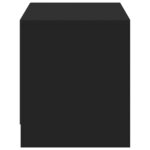 vidaXL Meuble TV avec LED noir 97x34x40 cm bois d'ingénierie