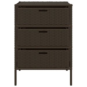 vidaXL Armoire de rangement de jardin marron 55x59x80cm résine tressée