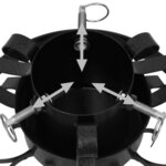 vidaXL Support de sapin de Noël Noir 29x29x15 5 cm