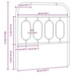 vidaXL Tête de lit de remplacement métal blanc 90 cm