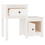 vidaXL Tables de chevet 2 Pièces Blanc 79 5x38x65 5 cm Bois de pin massif