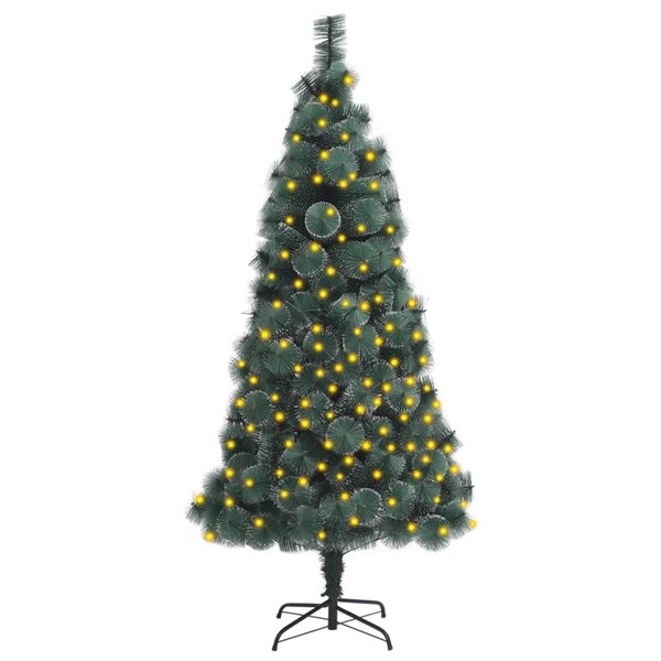 vidaXL Sapin de Noël artificiel pré-éclairé vert 150 cm PVC et PE