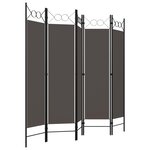 vidaXL Cloison de séparation 5 panneaux Anthracite 200x180 cm