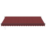 vidaXL Auvent rétractable automatique bordeaux 450x350 cm