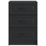 vidaXL Cabinet de chevet Noir 43 x 41 x 63 5 cm Bois d'ingénierie