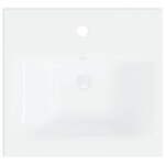 vidaXL Ensemble de meubles de salle de bain Blanc brillant Aggloméré
