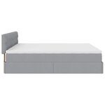 VidaXL Cadre de lit ottoman et matelas gris clair 200x200cm tissu