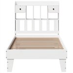 vidaXL Cadre de lit sans matelas blanc 90x200 cm bois de pin massif