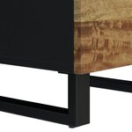 vidaXL Buffet avec 3 portes 40x33x110 cm bois massif manguier et fer