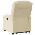 vidaXL Fauteuil inclinable de massage Crème Tissu