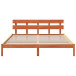 vidaXL Cadre de lit Marron 200 x 200 cm Bois de pin massif