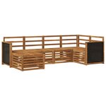 vidaXL Ensemble de canapés d'extérieur 5 pc Naturel