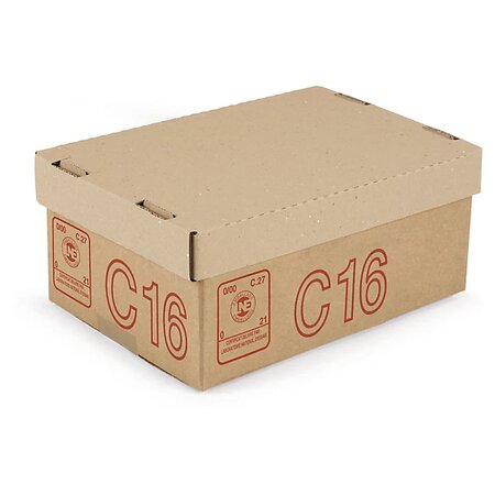 Caisse carton galia brune simple cannelure renforcée 30x20x9 cm (lot de 25)