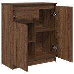 vidaXL Buffet avec tiroir chêne brun 71x35x84 cm bois d'ingénierie