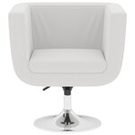 vidaXL Chaises de bar lot de 2 blanc similicuir