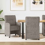 vidaXL Chaises de Salle à Manger avec Roues 2 pc Simili cuir suédé