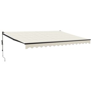 vidaXL Auvent rétractable automatique crème 4x3 m