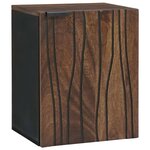 vidaXL Meuble sous lavabo avec porte Marron et Noir 38 x 33.5 x 48 cm