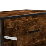 vidaXL Meuble à chaussures chêne fumé bois d'ingénierie et métal