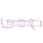 vidaXL Ensemble de canapés 3 Pièces rose velours