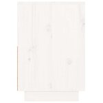 vidaXL Table de chevet Blanc 60x34x51 cm Bois de pin solide