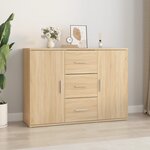 vidaXL Buffet chêne sonoma 91x29 5x65 cm bois d'ingénierie