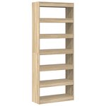 vidaXL Meuble de rangement / Cloison en chêne Sonoma 80x30x198 cm