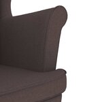 vidaXL Fauteuil avec repose-pied Marron foncé Tissu