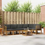 vidaXL Ensemble de canapés d'extérieur 7 Pièces Naturel et Anthracite