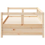 vidaXL Lit de jour sans matelas naturel 90x200 cm bois pin massif