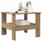 vidaXL Table basse Chêne artisanal 57 x 55 x 45 cm Bois d'ingénierie