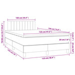 vidaXL Sommier à lattes de lit avec matelas crème 120x190 cm tissu