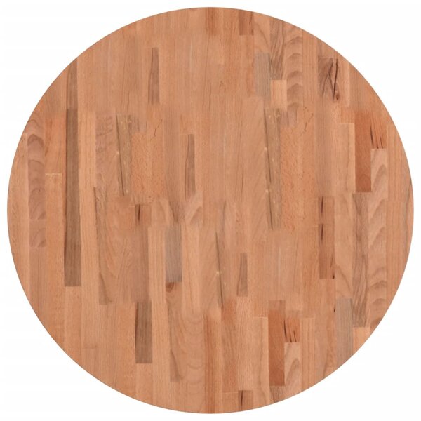 vidaXL Dessus de table Ø80x4 cm rond bois massif de hêtre