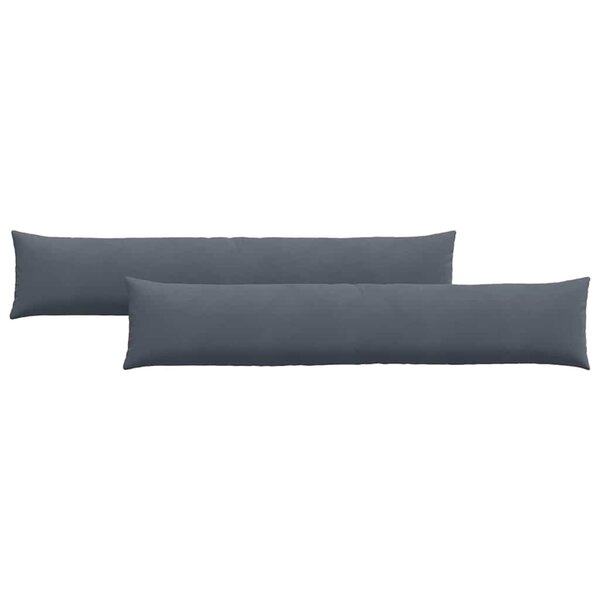 vidaXL Coussins de canapé 2 Pièces Gris foncé 200 x 40 cm
