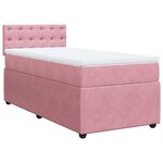 vidaXL Sommier à lattes de lit et matelas Rose 80x200 cm Velours