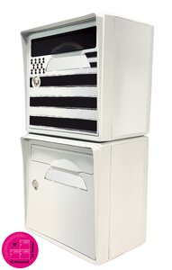 Pack de 2 boîtes aux lettres murales - "Breizh" - "Blanc ivoire"