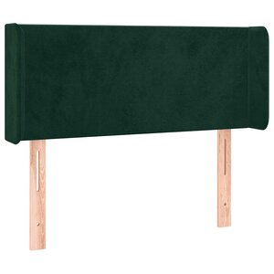 vidaXL Tête de lit avec oreilles Vert foncé 93x16x78/88 cm Velours